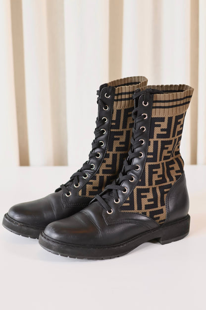 Fendi Black Boots Monogram