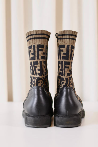 Fendi Black Boots Monogram
