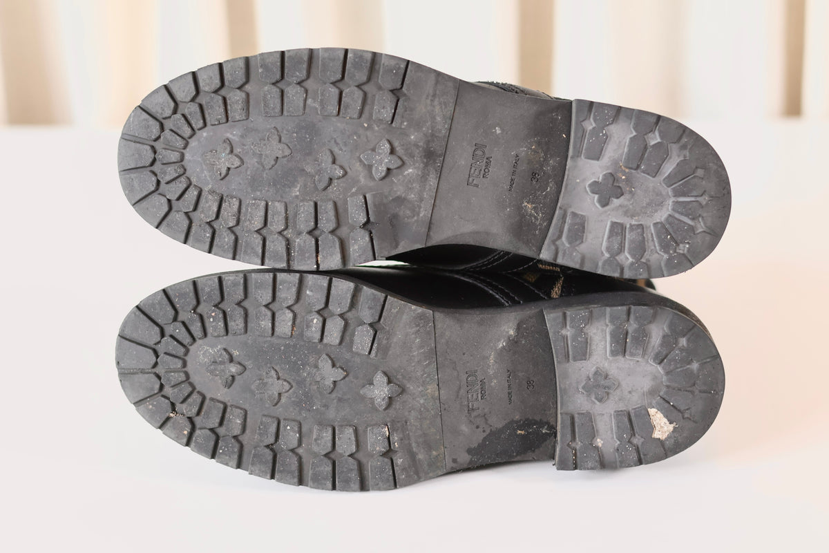 Fendi Black Boots Monogram