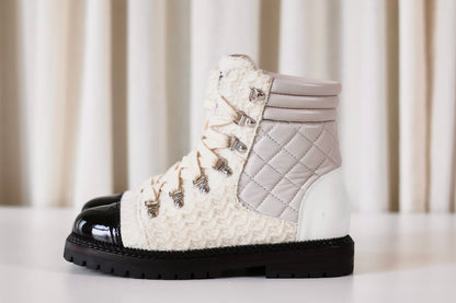Chanel Tweed Boots