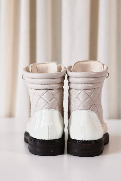 Chanel Tweed Boots