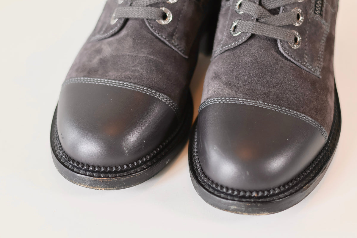 Chanel Suede Leather Boots Grey