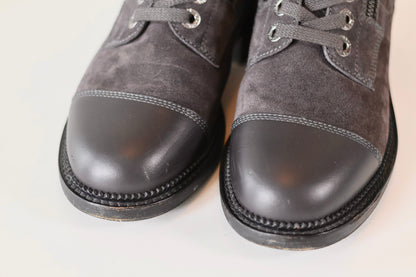 Chanel Suede Leather Boots Grey