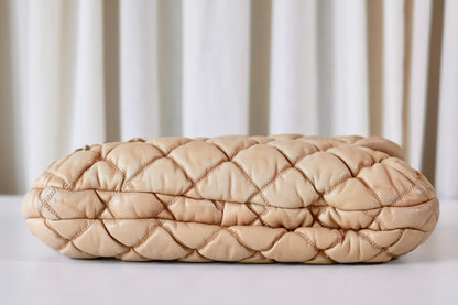 Chanel Bubble Quilted Flap Bag Beige
