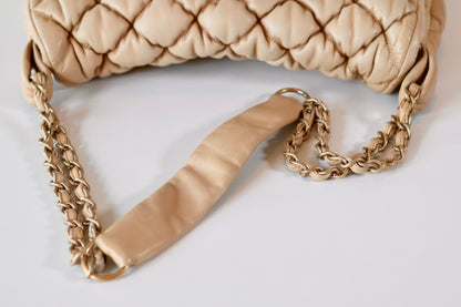 Chanel Bubble Quilted Flap Bag Beige