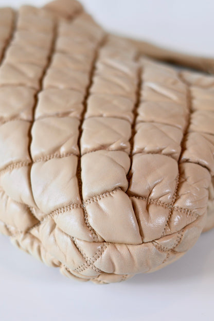 Chanel Bubble Quilted Flap Bag Beige