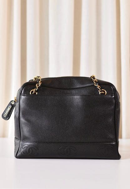 Chanel Triple Caviar Tote Black