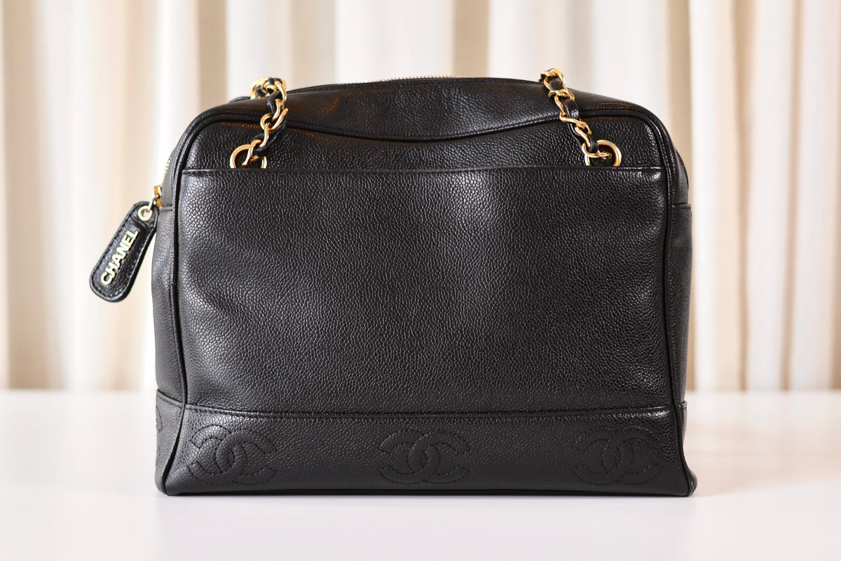 Chanel Triple Caviar Tote Black