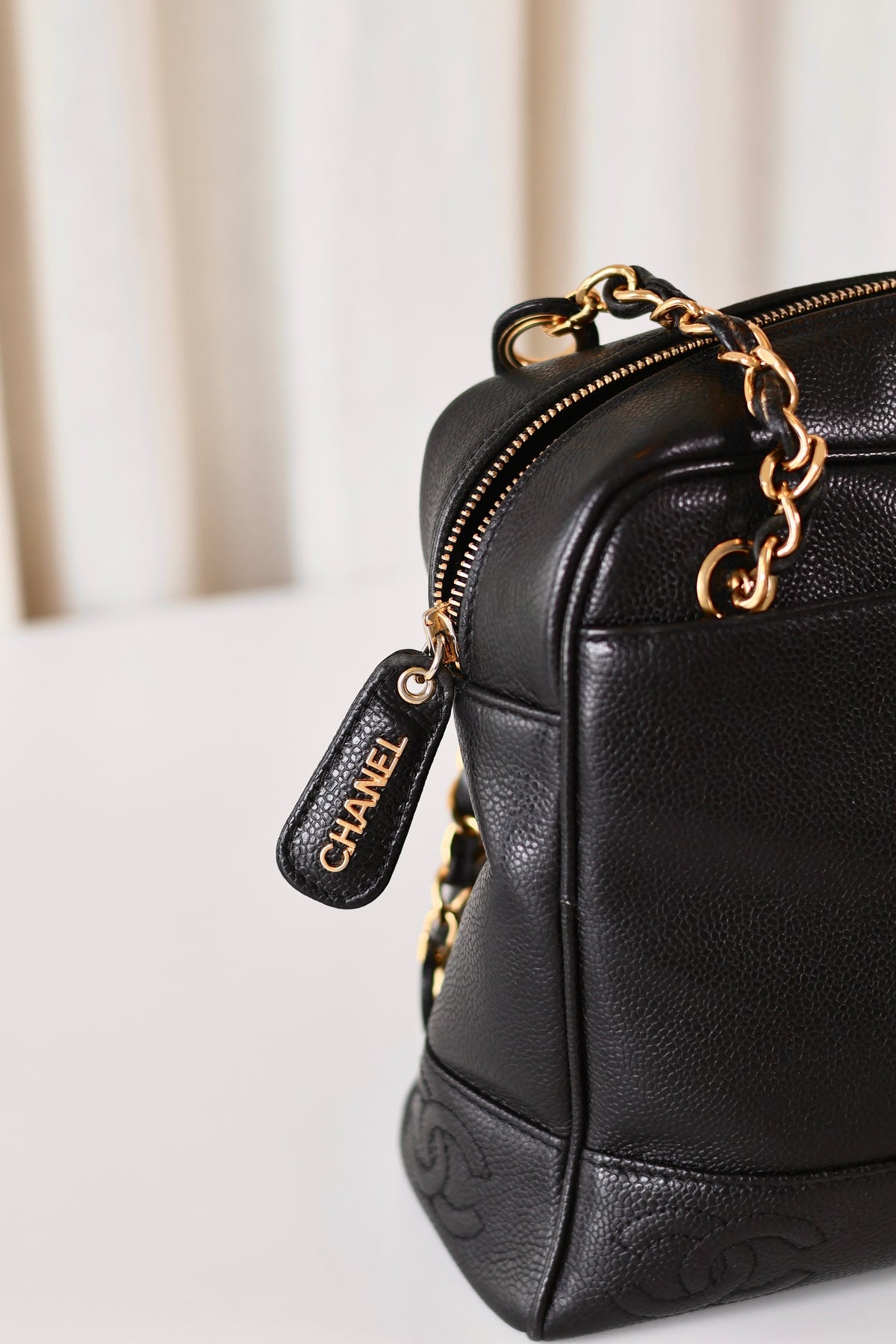 Chanel Triple Caviar Tote Black