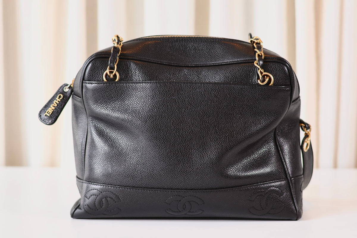 Chanel Triple Caviar Tote Black