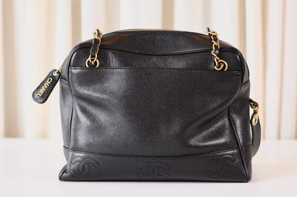Chanel Triple Caviar Tote Black