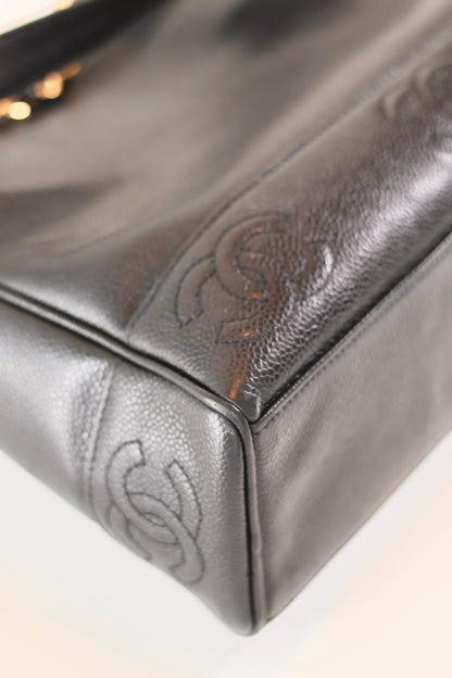 Chanel Triple Caviar Tote Black
