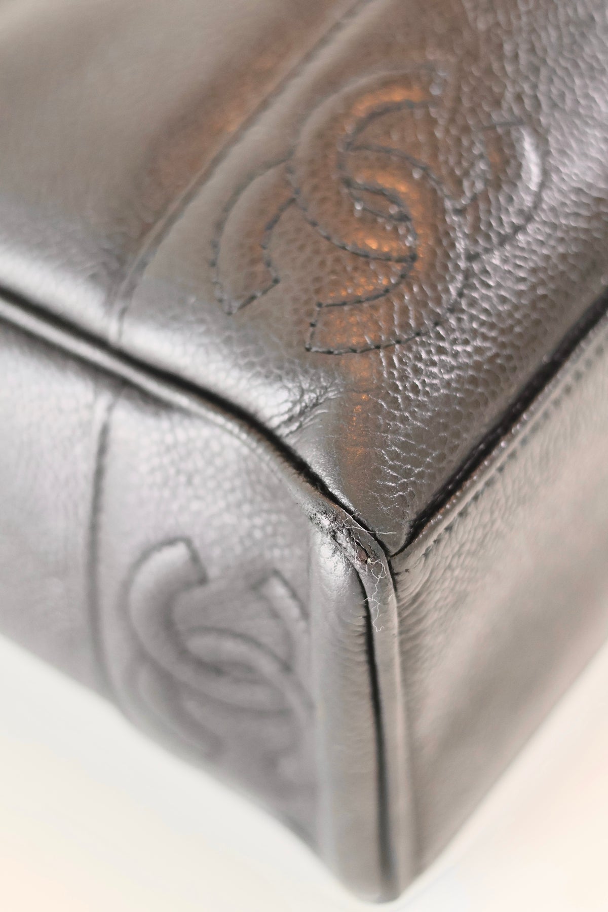 Chanel Triple Caviar Tote Black