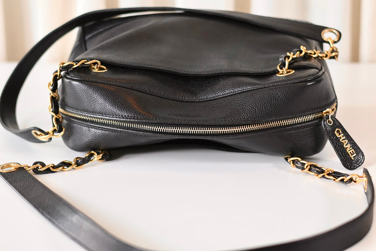Chanel Triple Caviar Tote Black