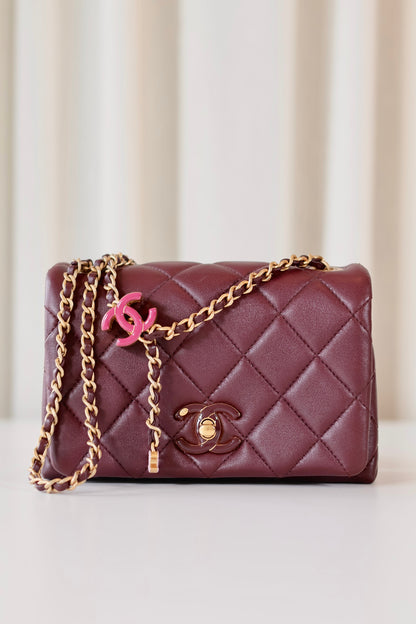 Chanel SIngle FLap Bag Bordeaux