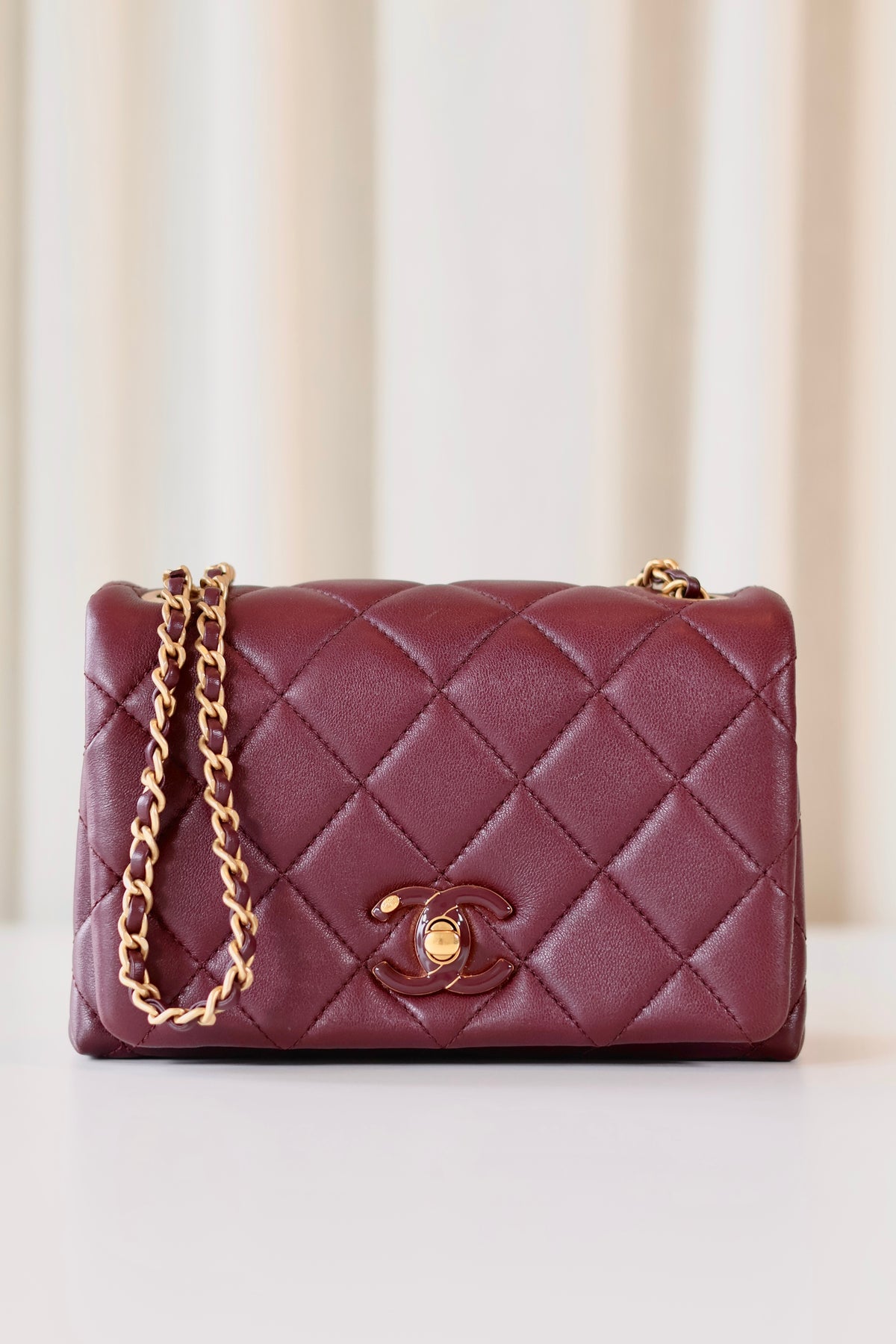 Chanel SIngle FLap Bag Bordeaux