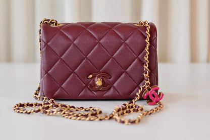 Chanel SIngle FLap Bag Bordeaux