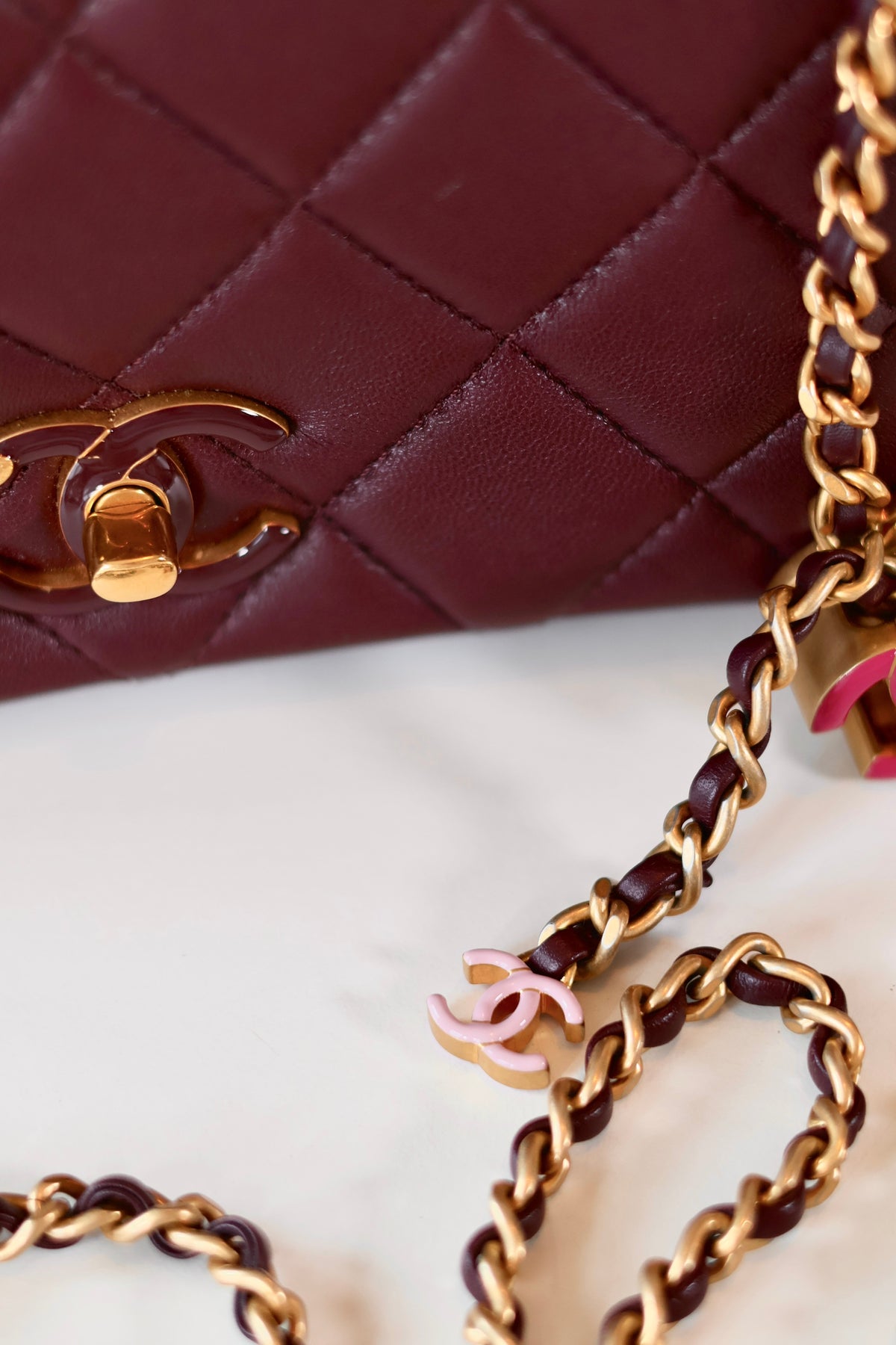 Chanel SIngle FLap Bag Bordeaux
