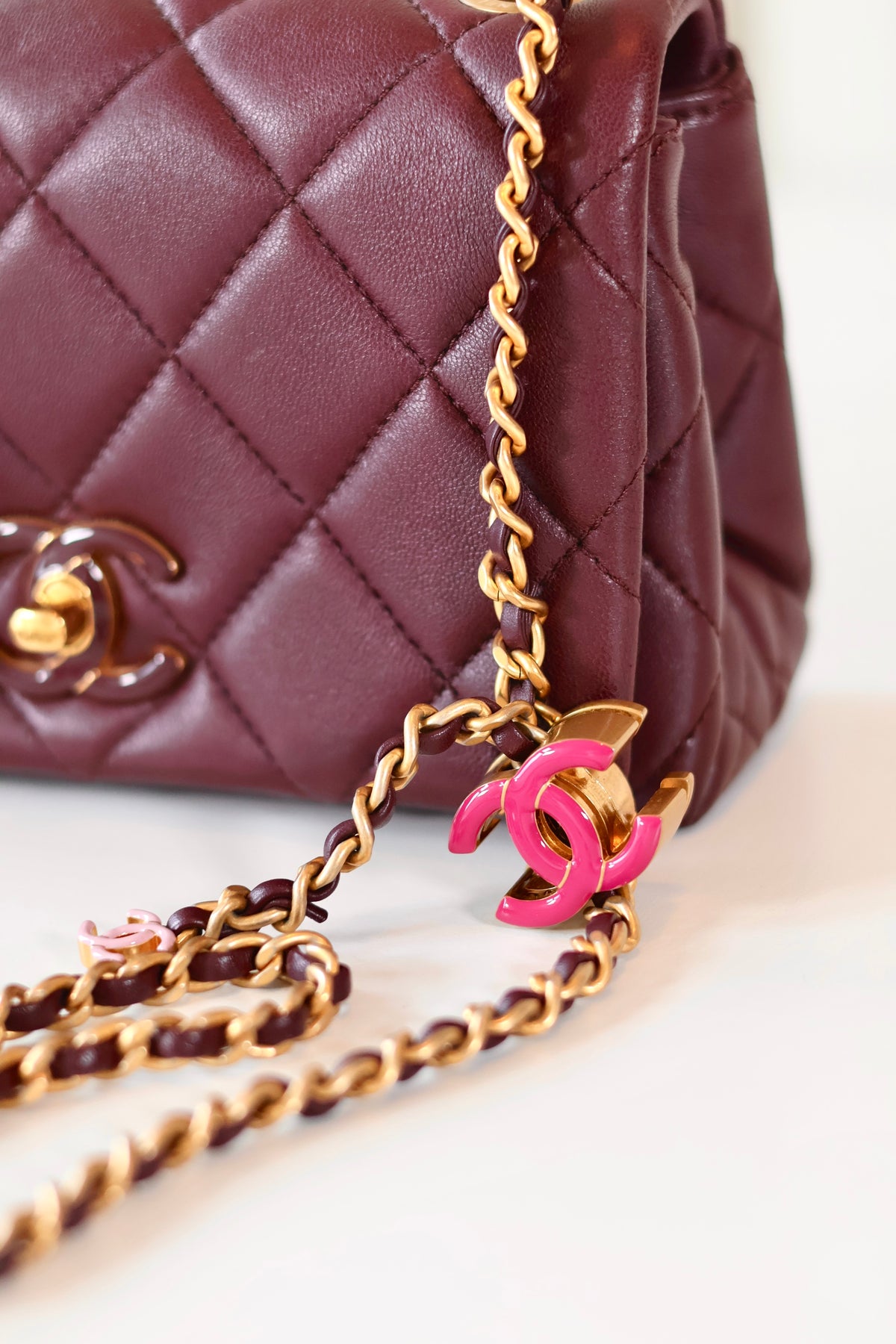Chanel SIngle FLap Bag Bordeaux
