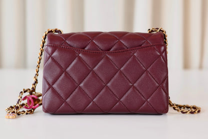 Chanel SIngle FLap Bag Bordeaux