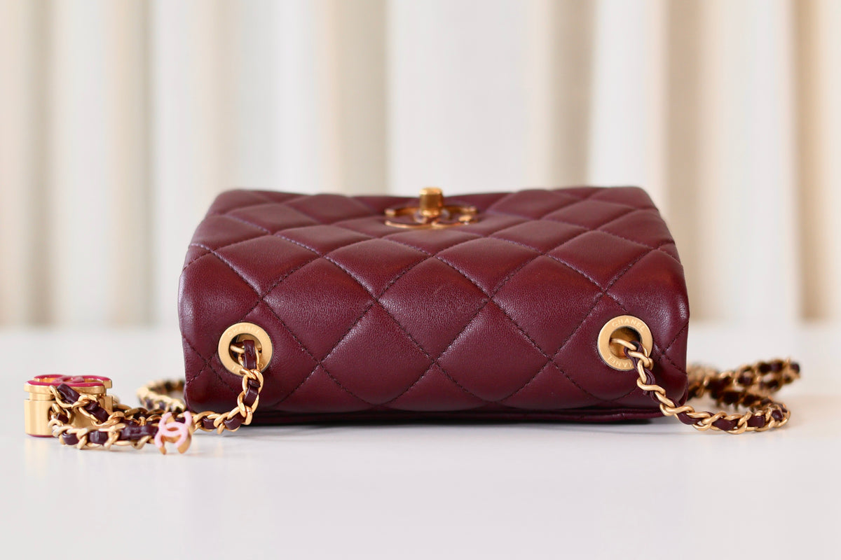 Chanel SIngle FLap Bag Bordeaux