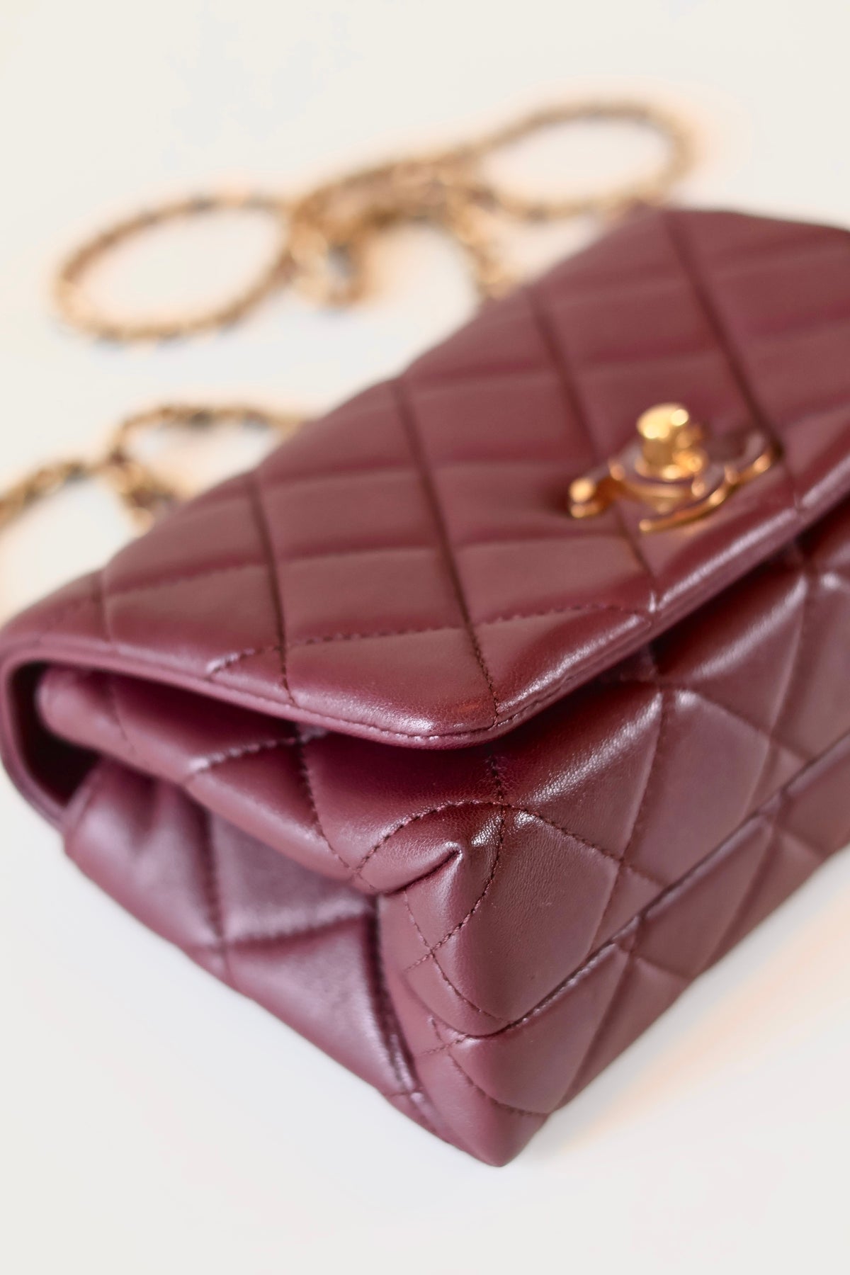 Chanel SIngle FLap Bag Bordeaux