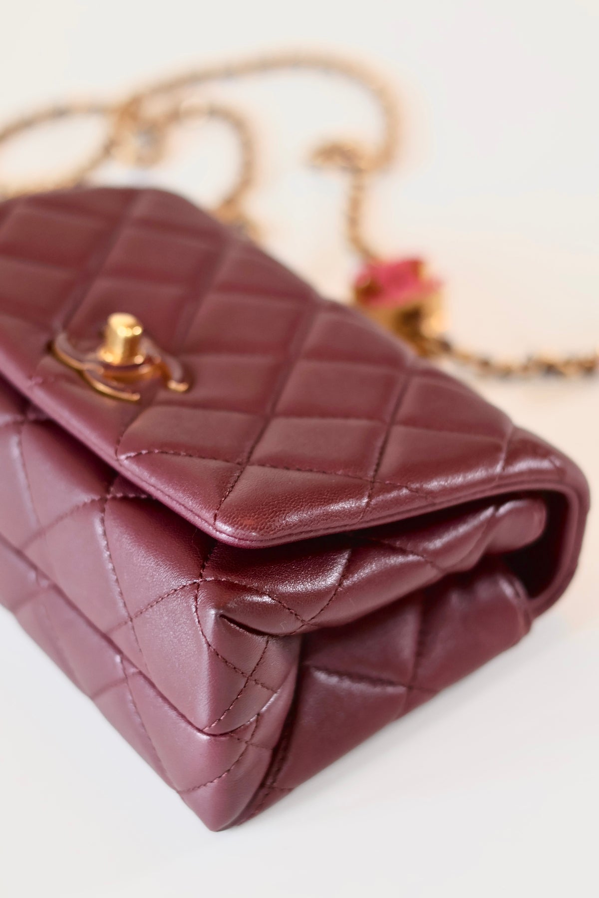 Chanel SIngle FLap Bag Bordeaux