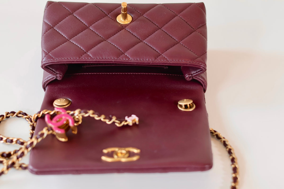 Chanel SIngle FLap Bag Bordeaux