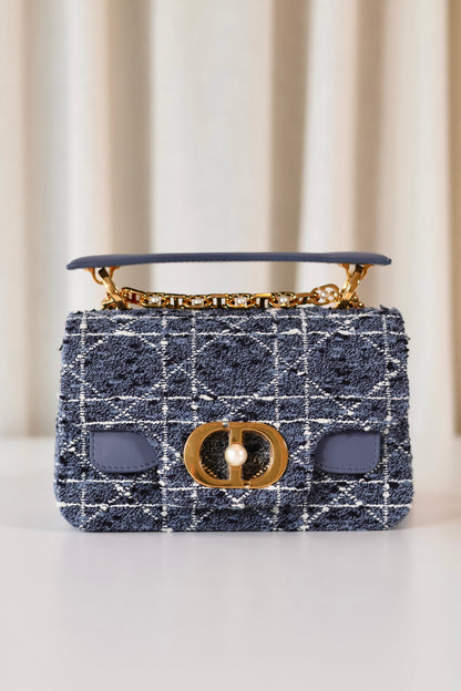Dior Tweed Cannage Blue