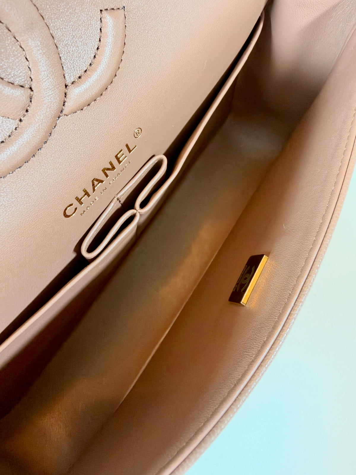 Chanel Medium Classic Double Flap Bag Light Brown