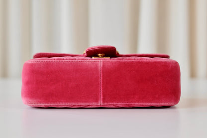 Gucci GG Marmont Small Velvet Pink