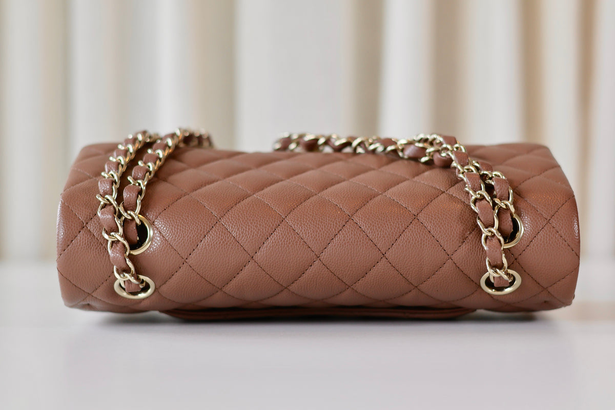 Chanel Medium Classic Double Flap Bag Light Brown