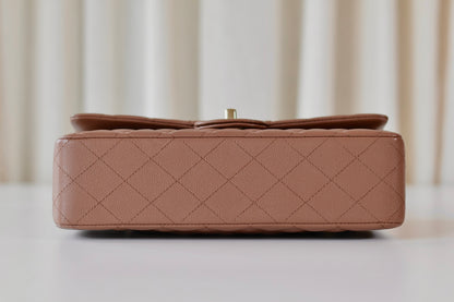Chanel Medium Classic Double Flap Bag Light Brown
