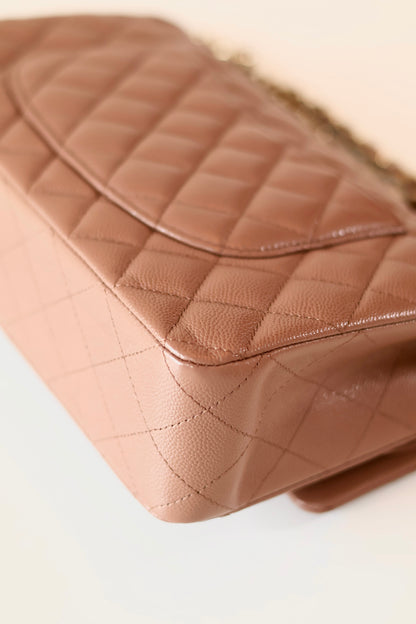 Chanel Medium Classic Double Flap Bag Light Brown