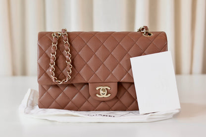 Chanel Medium Classic Double Flap Bag Light Brown