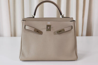 Hermès Kelly 32 Gris Tourterelle