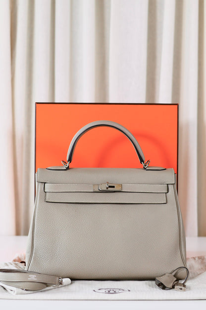 Hermès Kelly 32 Gris Tourterelle