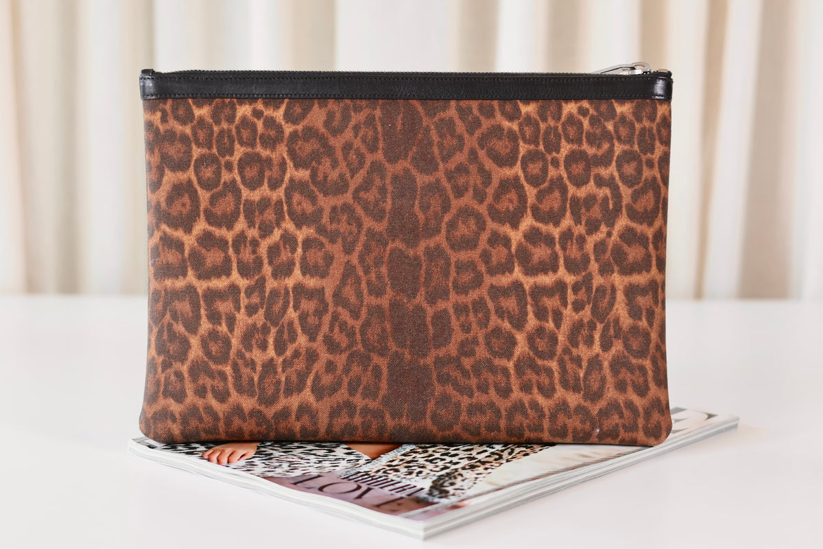 Saint Laurent Leopard Clutch