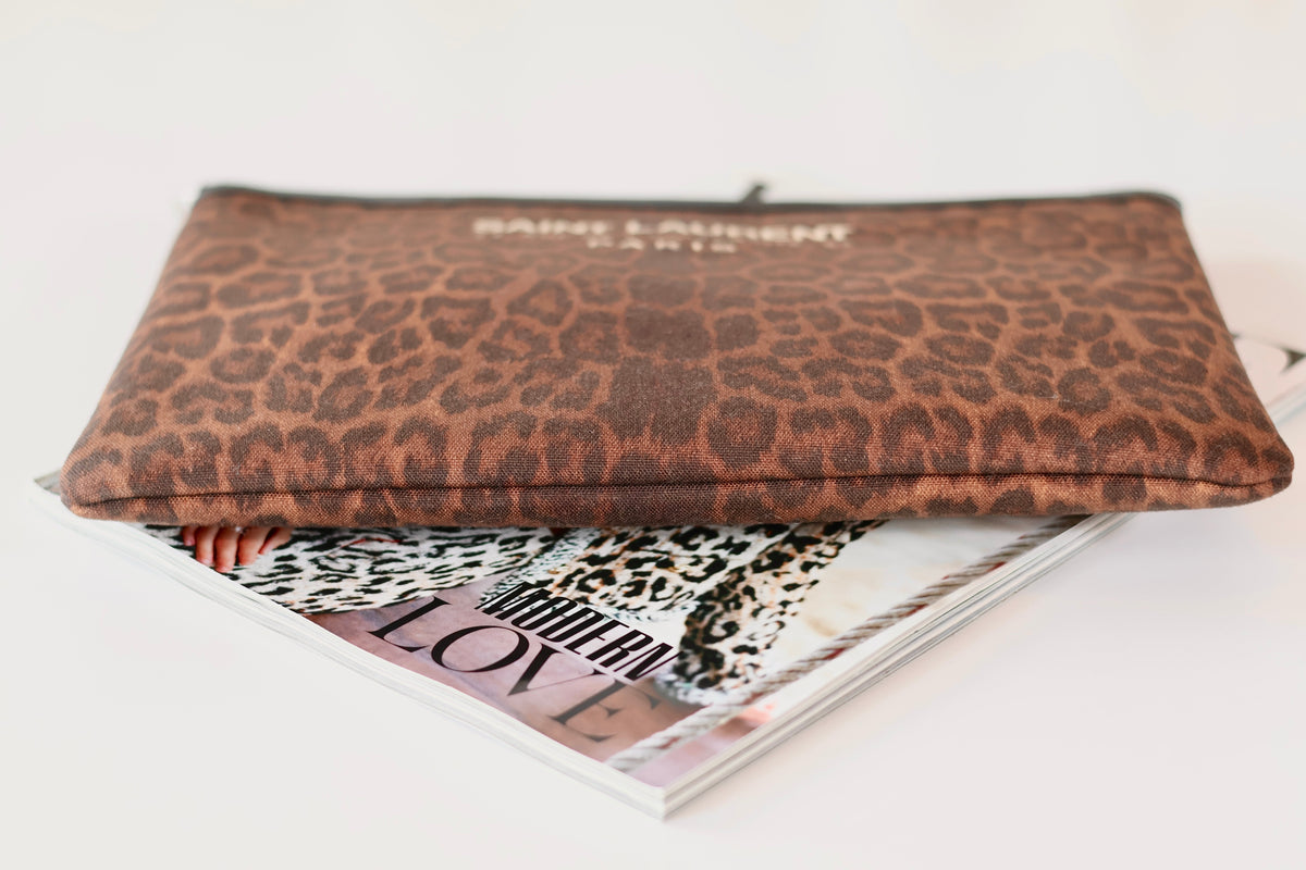 Saint Laurent Leopard Clutch