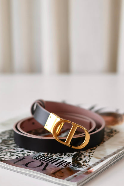 Dior CD Reversible Belt Pink - Black