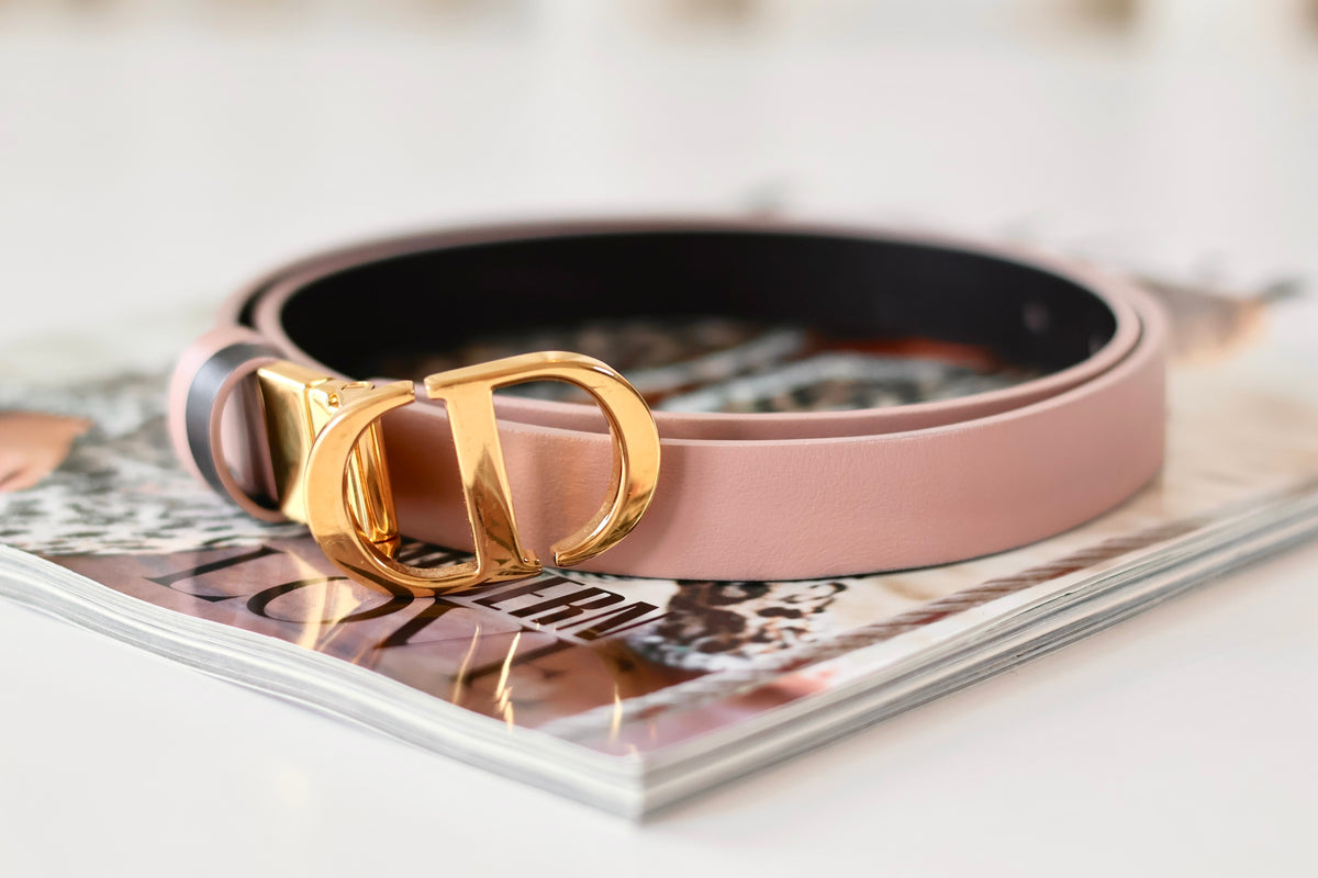 Dior CD Reversible Belt Pink - Black