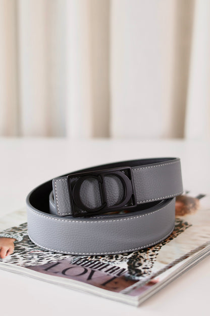 Dior CD Reversible Belt Grey - Black