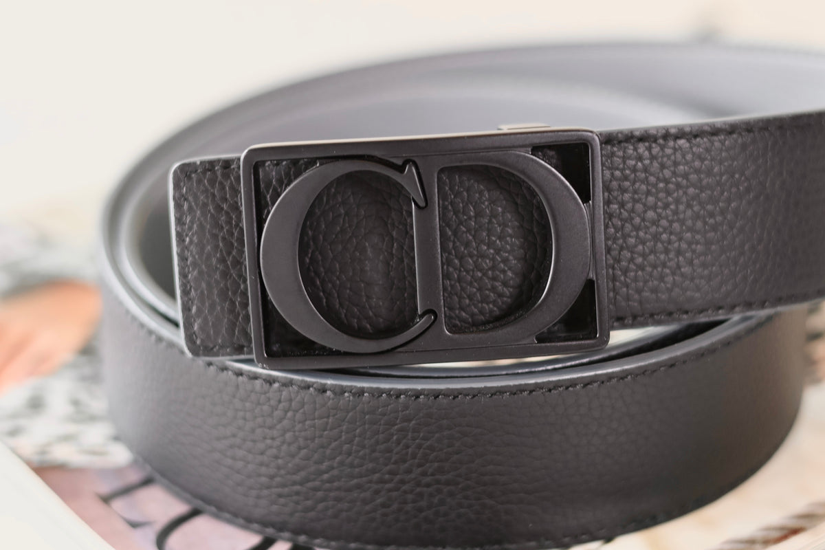 Dior CD Reversible Belt Grey - Black