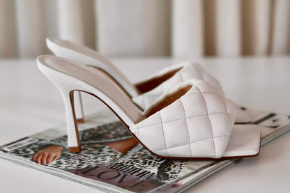 Bottega Veneta Cassette Heels White