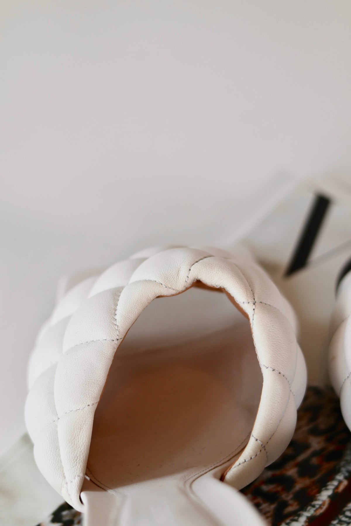Bottega Veneta Cassette Heels White