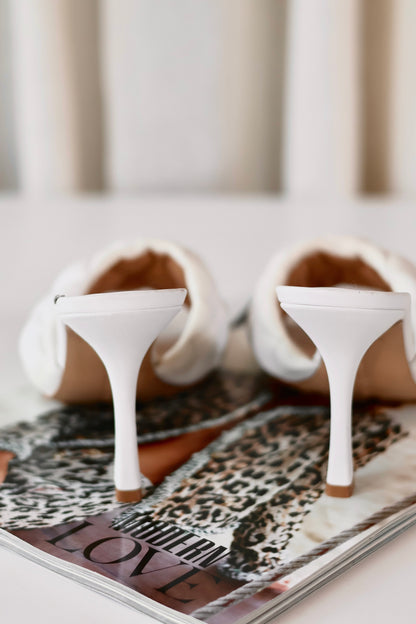 Bottega Veneta Cassette Heels White