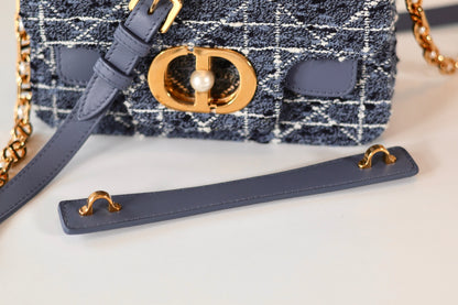 Dior Tweed Cannage Blue