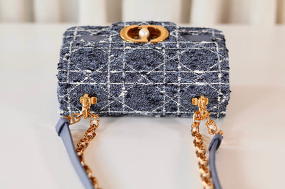 Dior Tweed Cannage Blue