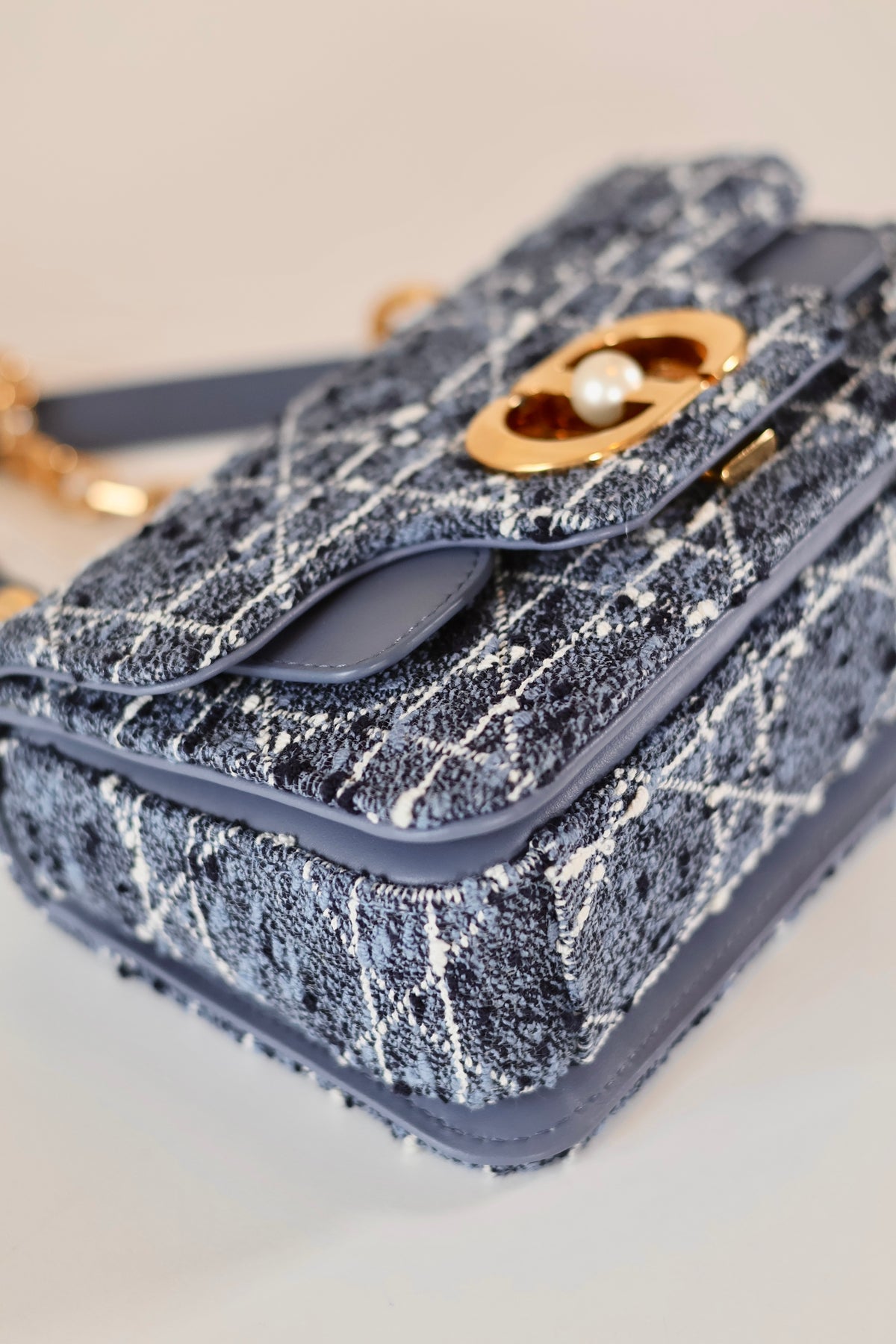 Dior Tweed Cannage Blue