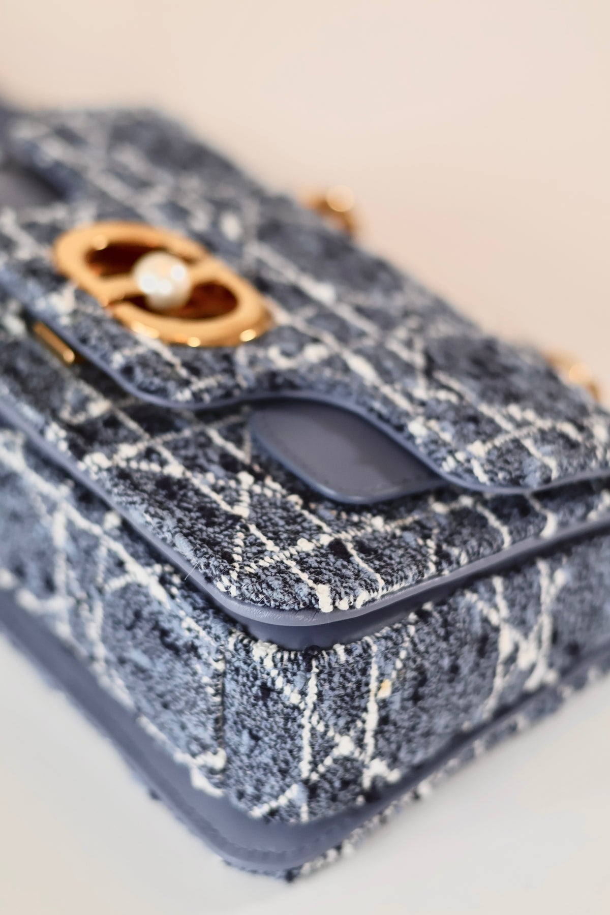 Dior Tweed Cannage Blue